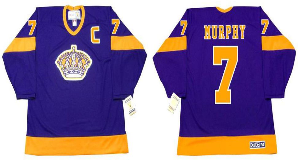 2019 Men Los Angeles Kings #7 Murphy Purple CCM NHL jerseys->los angeles kings->NHL Jersey